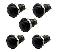 5X On-Off Interrupteur À Bouton-Poussoir de Verrouillage Étanche 12mm Spst 2A Ip67, Noir
