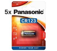 5X Panasonic CR123AL/1BP Batterie Photo CR123 1400mAh