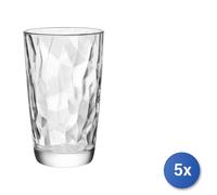 5X Paquets 3 Verres En Verre Diamond Cooler Cl 47 Transparent Bormioli