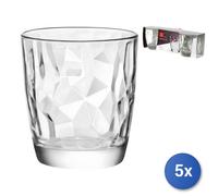 5X Paquets 3 Verres En Verre Diamond Eau Cl 30 Transparent Bormioli