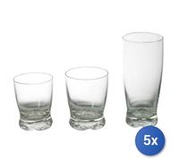 5X Paquets 3 Verres En Verre Madison Vin Cl 19,5 Transparent Bormioli