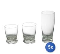5X Paquets 3 Verres En Verre Madison Vin Cl 19,5 Transparent Bormioli