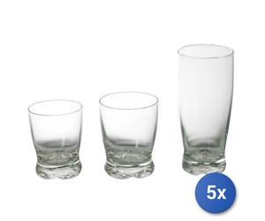 5X Paquets 3 Verres En Verre Madison Vin Cl 19,5 Transparent Bormioli