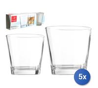 5X Paquets 3 Verres En Verre Sestriere DOF Cl 36 Transparent Bormioli