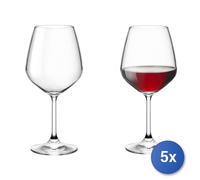 5X Paquets De 2 Verres En Verre Restaurant Vin Rouge Cl 57 Transparent Bormioli