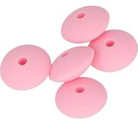 5X Perle Silicone Cabochon 12X7 mm Rose