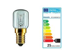 Philips 15220t25 15 W 230 V E14 2700 ° K Réfrigérateur 57 x 25 mm Pack 4 ampoules