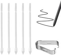5x Pointes De Remplacement Pour S Pen Samsung Galaxy Tab S6 Lite, S7 Fe, S8 Ultra, S9+ Plus, Embout S Pen, Kit Complet Avec Embouts De Stylo, Outil D'installation, Compatible Multi-Modèles (Blanc)