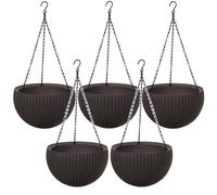 5x Pot Suspendu pour Fleurs Marron Keter
