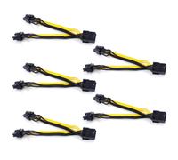 5X Processeur EPS 8Pin à 2 PCIe 8Pin Double PCI-E 6 + 2Pin Y Splitter Miner GPU Carte Graphique Câble D'Alimentation Cordon 18AWG 20CM