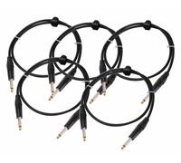 5x Professionnel Câble Audio Jack 6.35 mm pour Instruments Guitar Mâle Mono 0.5m