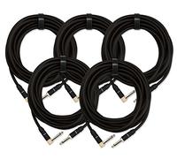 5x SET Pronomic Trendline INST-6S câble à instrument 6 m noir