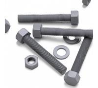 5x PVC Vis à tête hexagonale Gris Écrous et vis en plastique PVC-U, robustes, en UPVC, M16 x 100mm