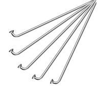 5x Rayon Velo 140mm Diametre 14g 2mm Acier Chrome Sans Écrou Droit Vtt Ville Route Cycle Roue Moyeu Jante Multicolore