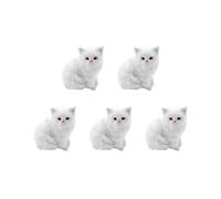 5X RéAliste Mignon Simulation en Peluche en Peluche Blanc Persan Chats Jouets Chat PoupéEs Table DéCor Enfants GarçOns Filles