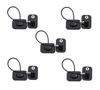 5X Restricteurs de Fenêtre de Sécurité pour avec Câble de Verrouillage de Sécurité, Sans Vis Requises pour éViter Les Dommages et Protéger la Sécurité de Vos Enfants,Noir