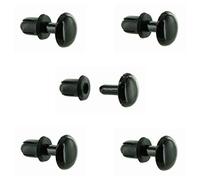 5x RIVET CLIP GARNITURE CARROSSERIE VOITURE AUTO MOTO CYCLO AGRAFE A EXPANSION PLASTIQUE NOIR (Ø3,6x2,2-3,1mm)
