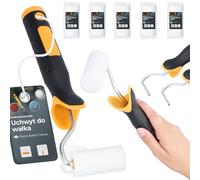 5x Rouleau Mousse 7 cm Remplacement Idéal Peinture Vernis Teinture Kit 2x Support Outil Polyvalent Projets Rénovation Maison Professionnels Haute Densité