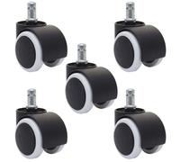 5x Roulettes Pour Sol Dur Hwc-H86, Roulettes Pour Chaise De Bureau, 150kg Capacité De Charge 50mm Blanc Multicolore