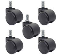 5x Roulettes Pour Sol Dur Hwc-H86, Roulettes Pour Chaise De Bureau, 150kg Capacité De Charge 50mm Noir Multicolore