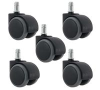 5x Roulettes Pour Sols Durs 150kg, Roulettes Pour Chaises De Bureau, 50mm Multicolore