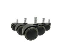 5x ROLO EASY 11mm/50mm Sols durs - Roulettes Noir