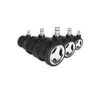 5x ROLO GAME No-Noise 11mm/60mm Sols durs - Roulettes chrome / noir