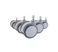 5x ROLO MOVE 60 11mm/60mm Sols durs - Roulettes Blanc/Gris