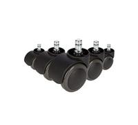 5x roulettes ROLO FREE sans frein pour sols durs 11mm / 50mm