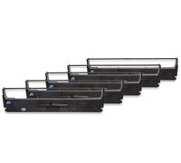 5x ruban encreur Nylon VHBW pour imprimantes à aiguilles Epson MX 82 III, MX 82 T, MX 85, RX 105, RX 70, RX 80 remplacement pour C13S015647