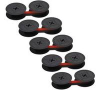 5x ruban encreur VHBW approprié pour Olympia TE 3000, Traveller imprimantes à aiguilles,imprimantes à étiquettes, noir/rouge Noir G