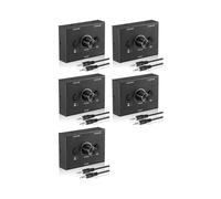5X Sélecteur Audio 3,5 mm, 2 Entrées 1 Sortie/1 Entrée 2 Sorties Sélecteur Audio, Boîtier de Commutation Audio, Bouton de Mise en Sourdine à une