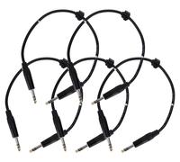 5x SET CABLE HAUT-PARLEUR MONITEUR MICROPHONE INSTRUMENT ELECTRONIQUE JACK 0,5M