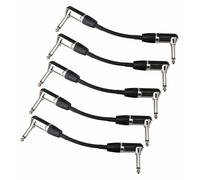 5x Set Cable Instruments DJ PA Patch Amplificateur Connecteur Jack Coin 0,15m