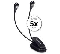 5x Set de Lampe 2 LEDs Pupitre Lecture de Piano Clip Eclariage Illuminer Pince