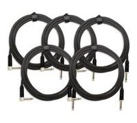 5x SET Pronomic Trendline INST-3S câble à instrument 3m noir G