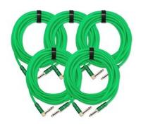5x SET Pronomic Trendline INST-6NG câble à instrument 6 m vert G