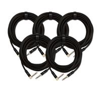 5x SET Pronomic Trendline INST-6S câble à instrument 6 m noir