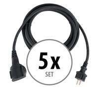 5x Set Stagecaptain PSPEXT-5 rallonge de câble IP44 5m