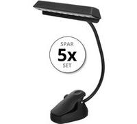 5x Showlite MSL-20A LED lampe de pupitre avec accu set noir G
