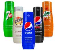 5x SODASTREAM SYROP 7UP PEPSI MIRINDA MOUNTAIN DEW CONCENTRATE pour le SATURATOR
