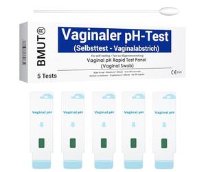 5x Test de PH Vaginal à Domicile - Test PH Ecouvillon Vaginal - Élaboration Rapide - Soins de Grossesse - Contrôle de l'Environnement Vaginal - Vaginose Bactérienne - Infections Bactériennes