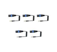 5X Type de Verrouillage 3,5 mm à 3,5 mm TRS à XLR Sortie Microphone Mâle Câble Audio Universel pour Récepteurs Sans Fil