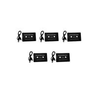 5X Universal Cassette 5.0 Audio Car Tape Adaptateur Stéréo Aux avec Mic pour Téléphone MP3 Câble AUX Lecteur CD
