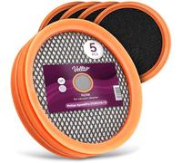 5x Vellto Filtre HEPA Pour Aspirateur Compatible Avec Philips SpeedPro FC8009/1 5000 Aqua FC6721 FC672 FC6723 Lavable Pièce Détachée Filtration Air Accessoire Nettoyage Maison