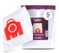 5x Vellto Sac Aspirateur Compatibles avec Miele 3D Efficiency FJM Serie S2 S3 S4 S5 S6 S7 Complete C1 Compact C1/C2 S8340 S24 S256i S290 S299 S300i S399 S500 S578 S700 S799 Sacs de Rechange