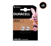 5x2 Piles Duracell Bouton LR54