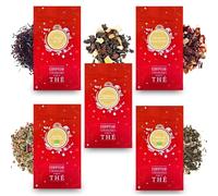 5x20g de Thés et Infusions de Noël assortis en vrac | Pour varier les plaisirs tout au long de la journée COMPTOIR FRANÇAIS DU THÉ
