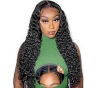 5x5 Lace Wig Human Hair for Women, 180% Densité Perruque Femme Naturelle Bouclée Avec Des Cheveux De Bébé, Glueless Wig Human Hair in Natural Color For Hair Beginners 26 Inch (65 cm)