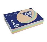 5x50 feuilles A4 - Couleurs pastel assorties - 160g - Trophée Clairefontaine 1712C G